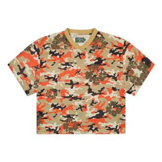Denim Tears Camo Cotton Wreath Mesh Football Top Brown SS25TKJ12312164