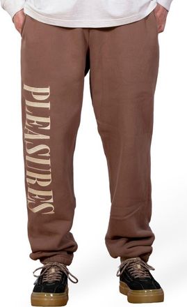 Pleasures Onyx Logo Joggers in Brown at Nordstrom, Size Xx-Large