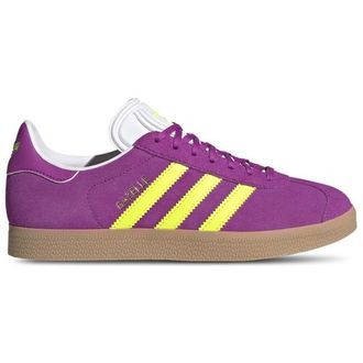 adidas Womens Originals Gazelle Indoor - Shoes Off White/Solar Yellow/Purple Burst Size 06.0