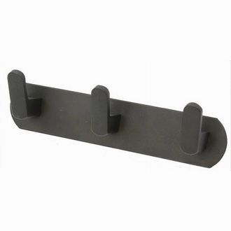 Trade Shop Trade Shop - Appendiabiti Con 3 Ganci Appendino Portasciugamano Bagno Casa Cucina Nero 59737