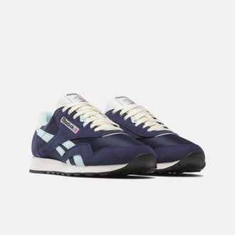 Reebok Classic Sneaker REEBOK CLASSIC CLASSIC NYLON, Herren, Gr. 40, blau (vector navy, glitch aqua, vintage chalk), Leder, Synthetik, Textil, Schuhe Sneaker