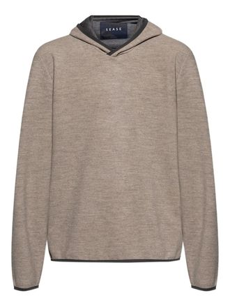 Sease Wollen hoodie met afwerking - Grijs