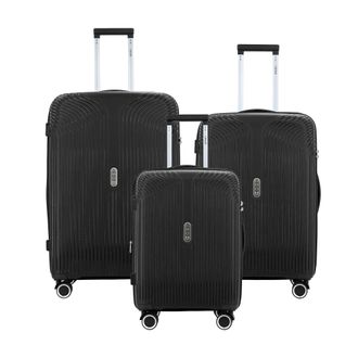 Izod Sabina Expandable Polypropylene Hard shell Lightweight 360 Dual Spinning Wheels Combo Lock 28, 24, 20 3 Piece Luggage Set