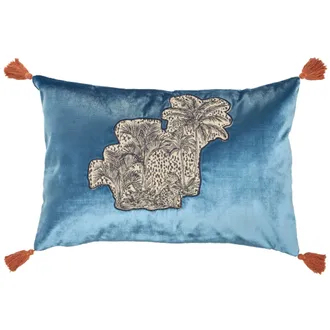 Sportalm Kitzb&uuml;hel Funda De Coj&iacute;n Palms - 1 Unidad 60x40 Cm, Turquesa
