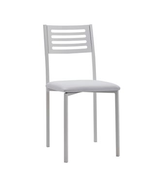 Home Heavenly Pack de 4 sillas para cocina tapizadas en pvc en color blanco