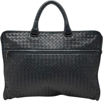 Bottega Veneta Pre-owned Handbags, female, Blue, Size: ONE SIZE Pre-owned Business Bag