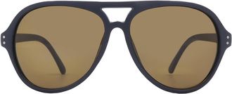 Calvin Klein Brown Pilot Mens Sunglasses CK19532S 410 58
