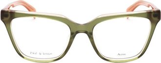 Rag & Bone Ladies Green Rectangular Eyeglass Frames RNB3057-3