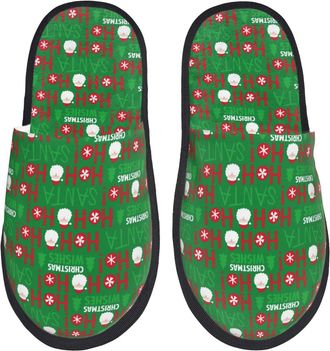 Generic Slipper Cute Santa And Ho Ho Ho Lightweight Slippers Portable Anti-Slide Slipper For Ladies Women Guest Room L
