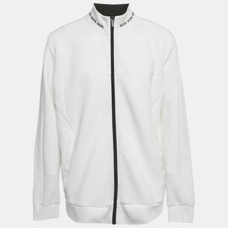 HUGO BOSS Boss By Hugo Boss White Jersey Zip-Up Skaz 1 Jacket