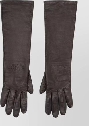 Maison Margiela lambskin leather long gloves with stitched detail