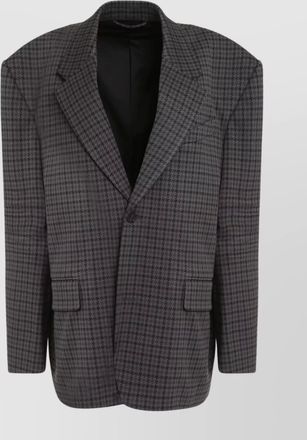 Balenciaga tailored single-breasted houndstooth blazer