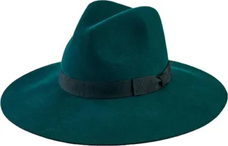 San Diego Hat Company Mens Coachella Floppy Fedora Wool Hat In Forest