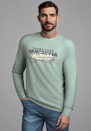 Man's World Rundhalsshirt MANS WORLD Neue Kollektion, Herren, Gr. 5XL (72/74), oliv, Single Jersey, Obermaterial: 100% Baumwolle, bedruckt, regular fit, Rundhals,