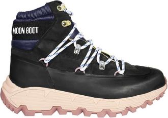 Moon Boot Enkellaarsjes met veters - Heren - Veterlaarzen - Blauw - 40 EU - Leer - Schoenen