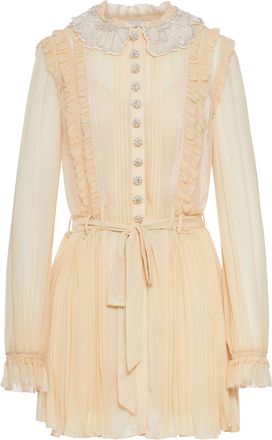 Self Portrait PLEATED GEORGETTE MINI DRESS - Self-portrait - Woman