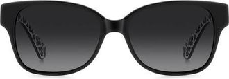 Kate Spade New York trulee 55mm gradient polarized square sunglasses in Black/Grey Sf Polar at Nordstrom