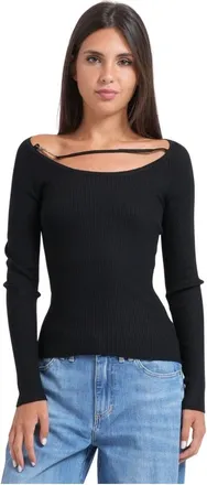 Guess Truien & Vesten, Dames, Zwart, L, Viscose Blend Sweater