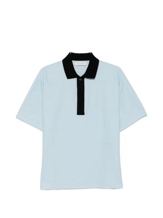 Lanvin White Contrast Collar Short Sleeve Polo