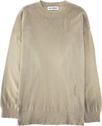 Our Legacy Slant Knit Merino Wool Sweater