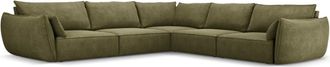 BLOOMINGLOFT Grosses 7-Sitzer Design Ecksofa Vanda - Chenille-Bezug