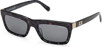 Guess Sunglasses, male, Green, 55 MM, Rectangle Sunglasses