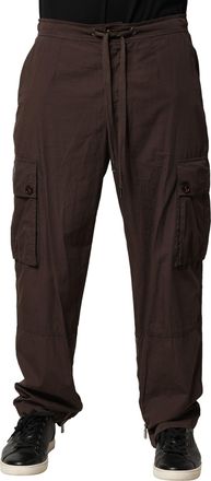 Dolce & Gabbana Brown Cotton Cargo Jogger Men Mens Pants (Pre-Owned)