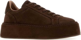 Casadei Womens Brown Suede Sneakers Cacao