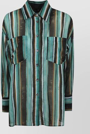 Pinko striped relaxed-fit shirt