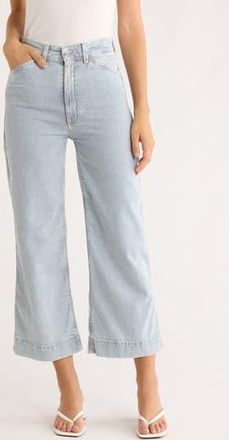 AG - Adriano Goldschmied Rosie High Waist Crop Wide Leg Jeans in Sea Salt at Nordstrom Rack, Size 29