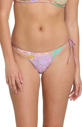 Billabong Dreamy Daze Reversible Tanga Side Tie Bikini Bottoms in Sweet Lilac at Nordstrom, Size X-Small