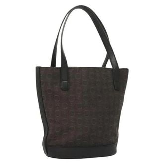 Celine Tweedehands Canvas handtassen - Dames - Pre-owned - Bruin - Maat: ONE Size Leer