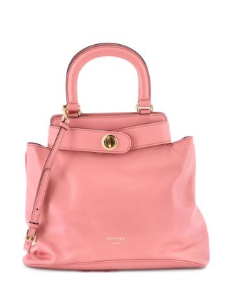 Prada Carey Leather Medium tote bag - Roze