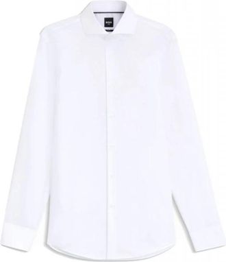 HUGO BOSS H-HANK-spr-B1-C1-253 Overhemd - Heren - Zakelijke Overhemden - Wit - 4XL - Katoen - Overhemden