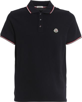 Moncler Striped collar and cuff polo shirt