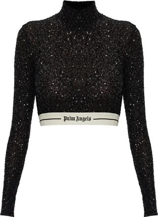 Palm Angels Crop Top - Tops - Mujer - Negro - XS