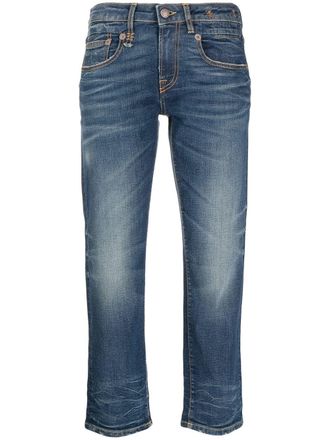 R13 Boy straight-leg cropped jeans - Blue
