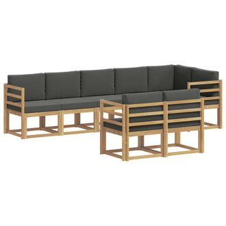 vidaXL Conjunto De Sof&aacute;s De Exterior 8 Pcs Blanco Y Antracita Vidaxl