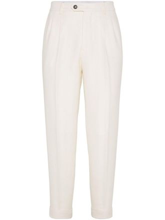 Brunello Cucinelli Twill broek - Wit