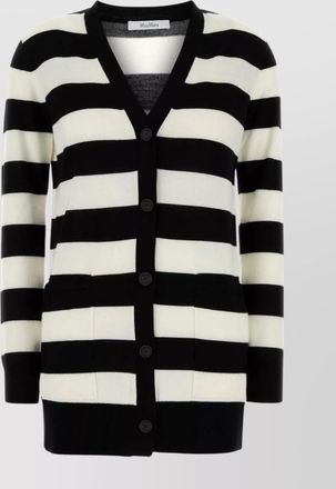 Max Mara virgin wool embroidered cardigan