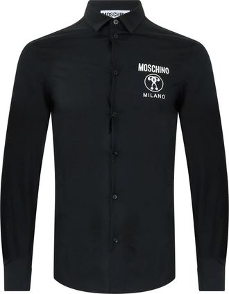 Moschino Lange Mouwen Shirt - Heren - Casual Overhemden - Zwart - L - Katoen - Overhemden