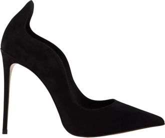 Le Silla Ivy Suede Stilettos - Dames - Pumps - Zwart - 39 1/2 EU - Leer - Schoenen