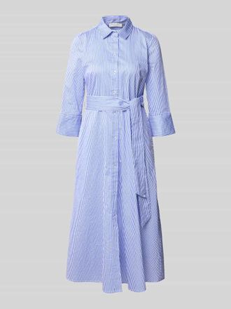 Christian Berg Midikleid mit Hemdblusenkragen in Bleu, Gr&ouml;&szlig;e 34