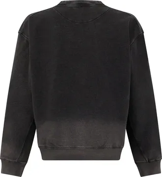 Diesel Mens Crew Neck Sweater Black Cotton Sweatshirts