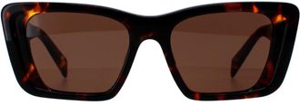 Prada Rectangle Honey Havana Dark Brown PR08YS