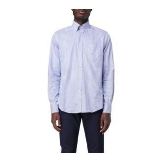 Paul & Shark Formal Shirts, male, Blue, L, Striped Oxford Shirt