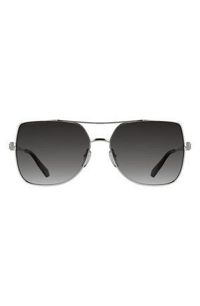 Kendra Scott Davie 60mm Gradient Aviator Sunglasses in Silver at Nordstrom