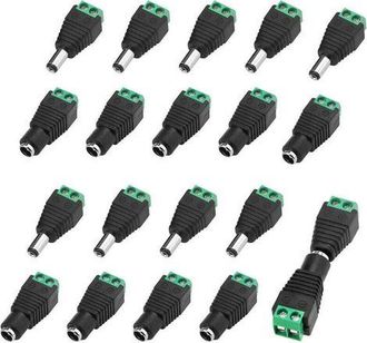 OEM 10 Pares De Conectores De Alimentaci&oacute;n Macho Y Hembra De 5,5 X 2,1 Mm Y 12 V Cc, Adaptador De Enchufe Y Conector De Terminal De Tornillo