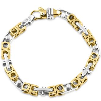 Pompeii3 Mens Link 14k Gold (55gram) or Platinum (90gram) 7mm Bracelet 8.5