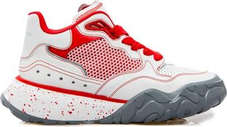 Alexander McQueen Chunky Witte Sneakers - Heren - Sneakers - Wit - 42 1/2 EU - Leer - Schoenen